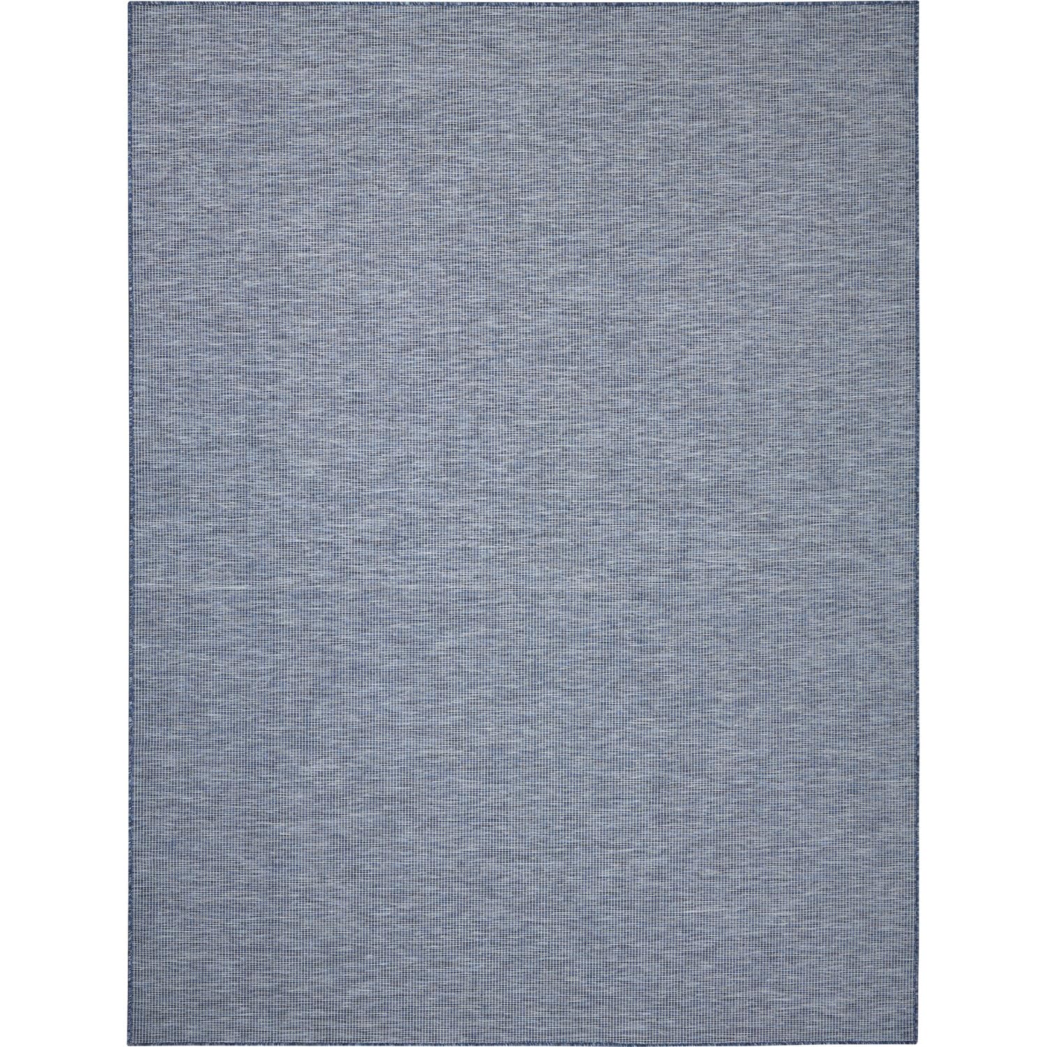Nourison Positano Indoor-Outdoor Navy Blue 8' X 10' Area Rug, Easy Cleaning, Non Shedding, Bed Room, Living Room, Dining Room, B