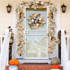 Fall Decor - Fall Garland - 6Ft Autumn Maples Leaf Pumpkin Berry Garland - Thanksgiving Halloween Mantle Fireplace Farmhouse Har