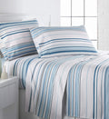 Southshore Fine Living, Inc. Coastal Stripes Collection, 4-Piece, 14-Inch Deep Pocket Sheet Set, Easy Care, Shrinkage Free Sheet
