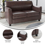 Flash Furniture HERCULES Diplomat Series Brown LeatherSoft Loveseat