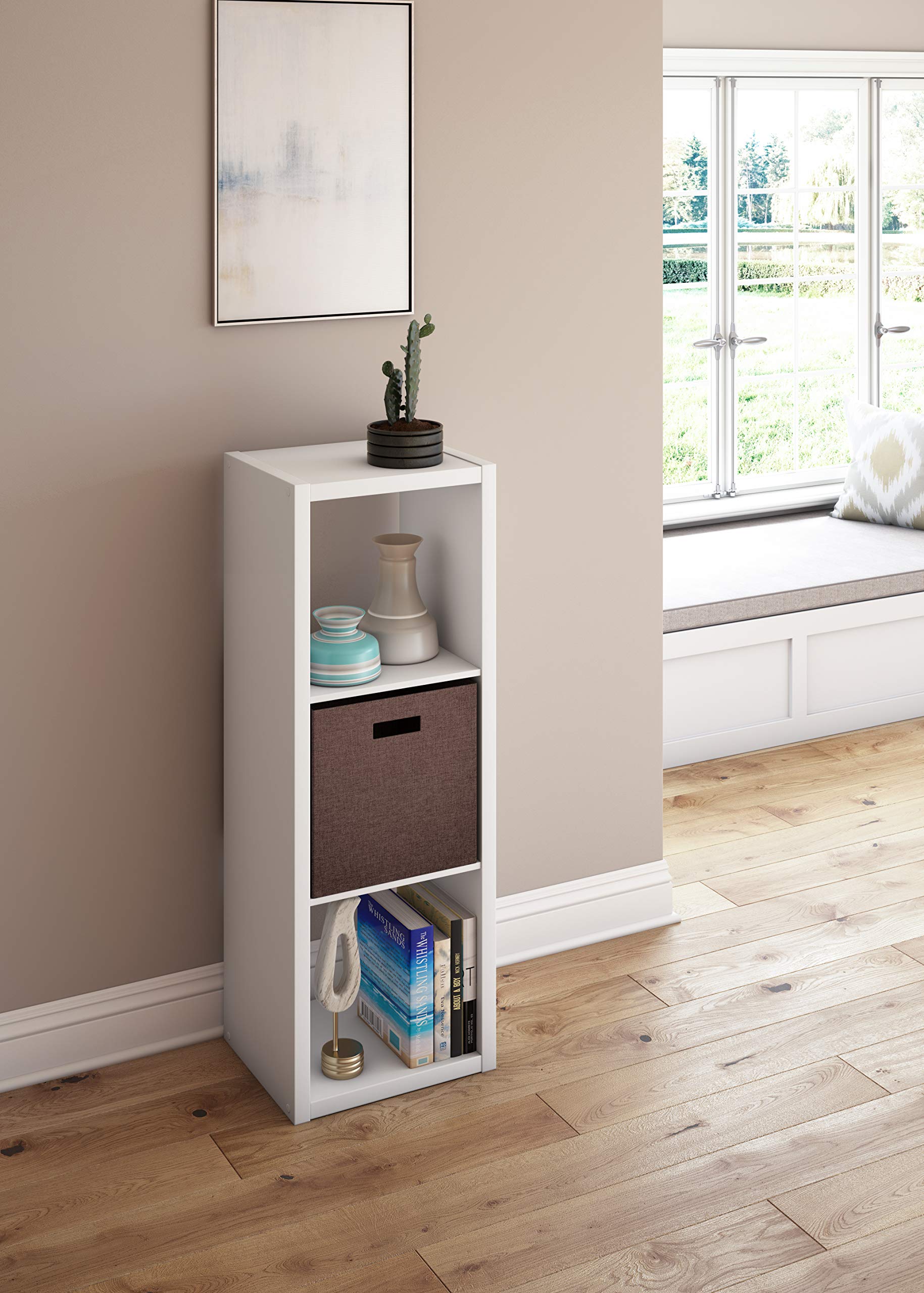 Closetmaid 4542 Decorative Open Back 3-Cube Storage Organizer, White