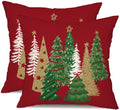 Dfxsz Christmas Pillow Covers 20X20 Inch Set Of 2 Christmas Tree Decorative Red Throw Pillows Winter Christmas Decor For Home Co