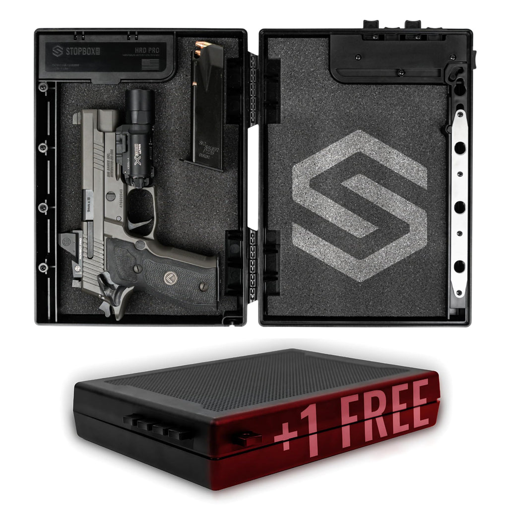 Stopbox Gun Safe Alternative For Handgun Storage, Instant Access Portable Gun Case, Tsa Compliant Gun Lock Box For Car, Travel O