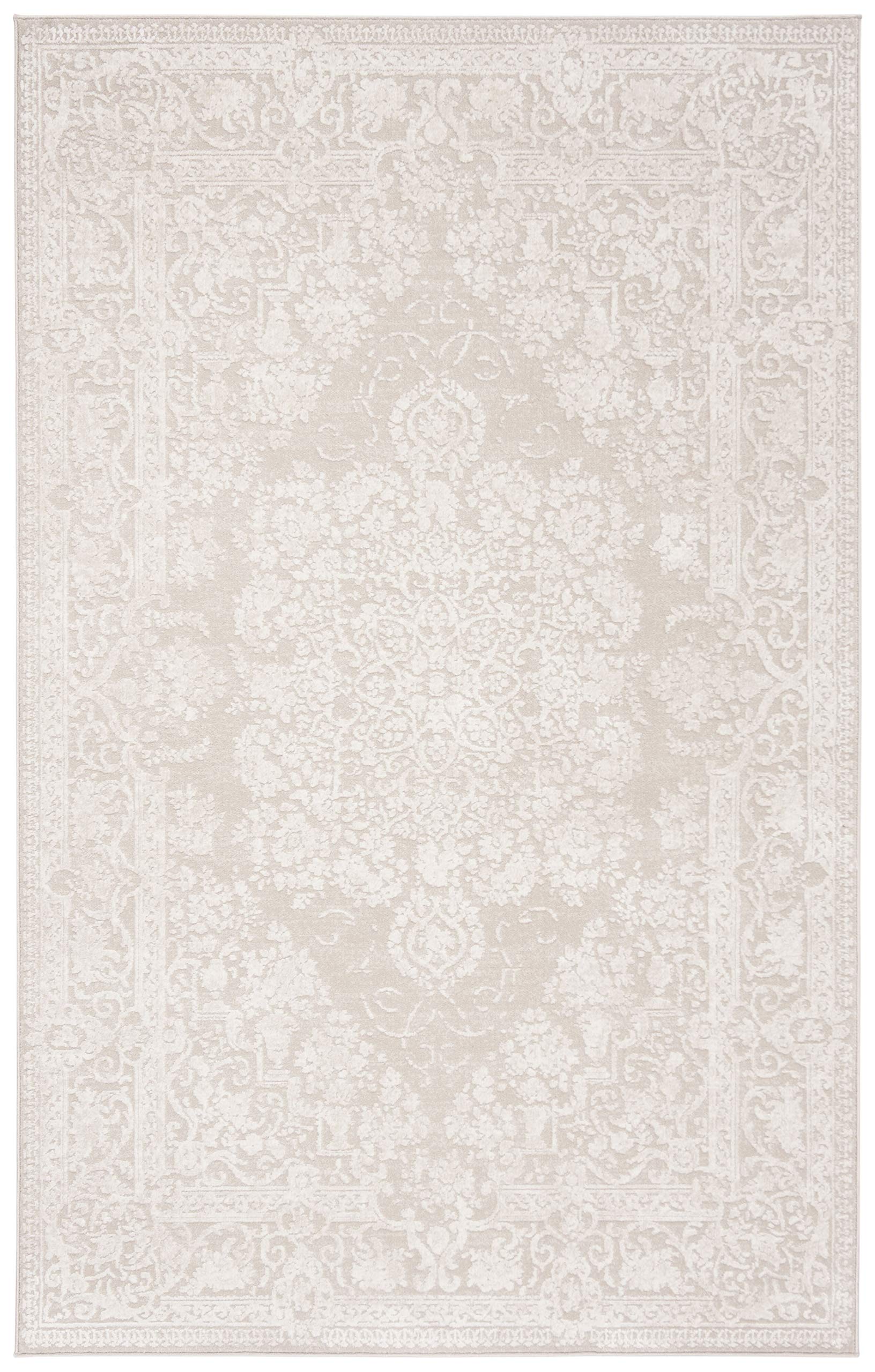 Safavieh Reflection Collection Area Rug - 6' X 9', Creme & Ivory, Vintage Distressed Design, Non-Shedding & Easy Care, Ideal For