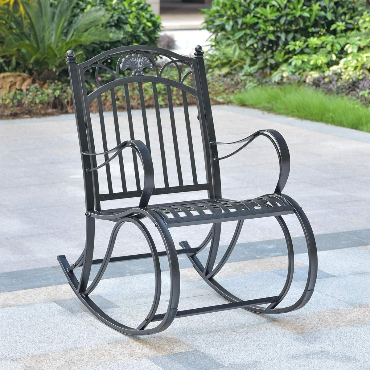 International Caravan Segovia Iron Rocking Chair