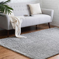 Rugs.com Soft Solid Shag Collection Area Rug - 5x8 Cloud Gray Shag Rug Perfect for Bedrooms, Dining Rooms, Living Rooms