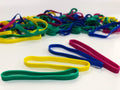 Rubber Bands, Size 32 (3' X 1/8'), Colorful Elastic Stretchable Non Latex Rubber Bands Rubber Band Bulk, Elastic Band Loops Fo