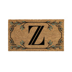 Evergreen Monogram Coir Doormat | Letter Z | Front Door Mat For Outdoor Indoor Entrance | 28X16 Inches | Non-Slip Backing Doorwa