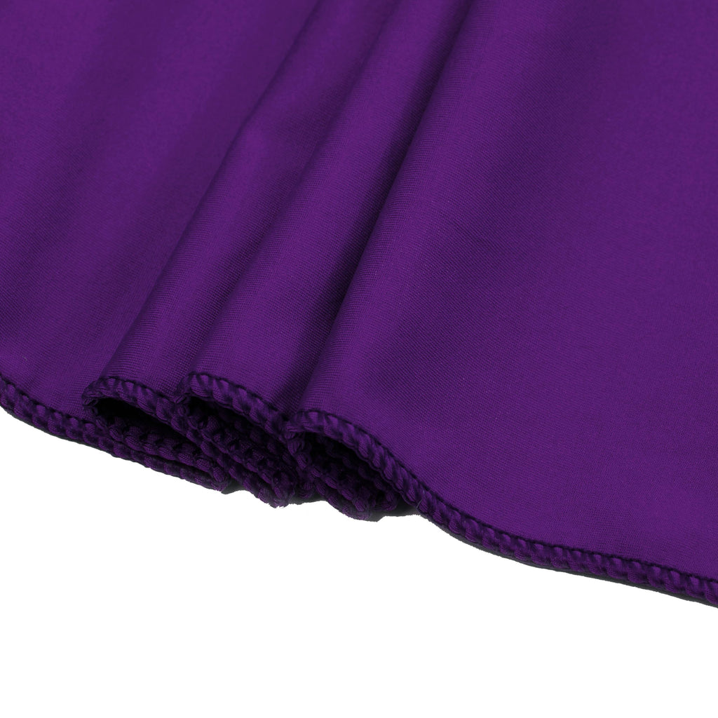 Mds Pack Of 100 Spandex Chair Sashes Bow Sash Elastic Chair Bands Ties Without Buckle For Wedding And Events Decoration Spandex Slider Sashes Bow - Cadbury Purple