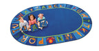 Carpets For Kids 5508 A To Z Animals 8Ft 3In X 11Ft 8In Oval Blue