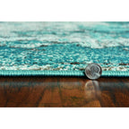 HomeRoots Decor 39' X 59' X 0.'5' Ivory/Teal Polypropelene Rug