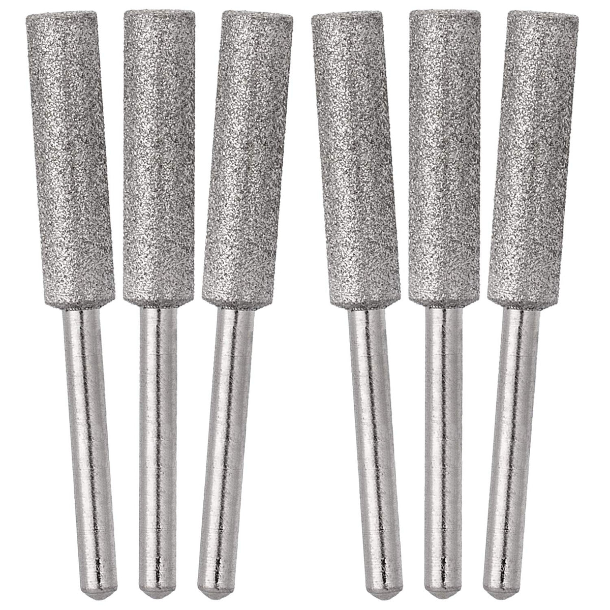 Oiiki 6 Pack Burr Grinding Stone File, Chainsaw Sharpener 7/32 Inch (Silver)