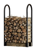 Fire Beauty Firewood Log Rack Adjustable Bracket Kit, Fireplace Wood Storage Holder,Black Powder,Coated Steel, Outdoor and Indoo