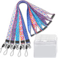 Youowo 5 Pack Lanyard With Id Badge Holder Cute Breakaway Lanyards For Women Kids Keys Cruise Id Badges Holder Card Lanyards Wit