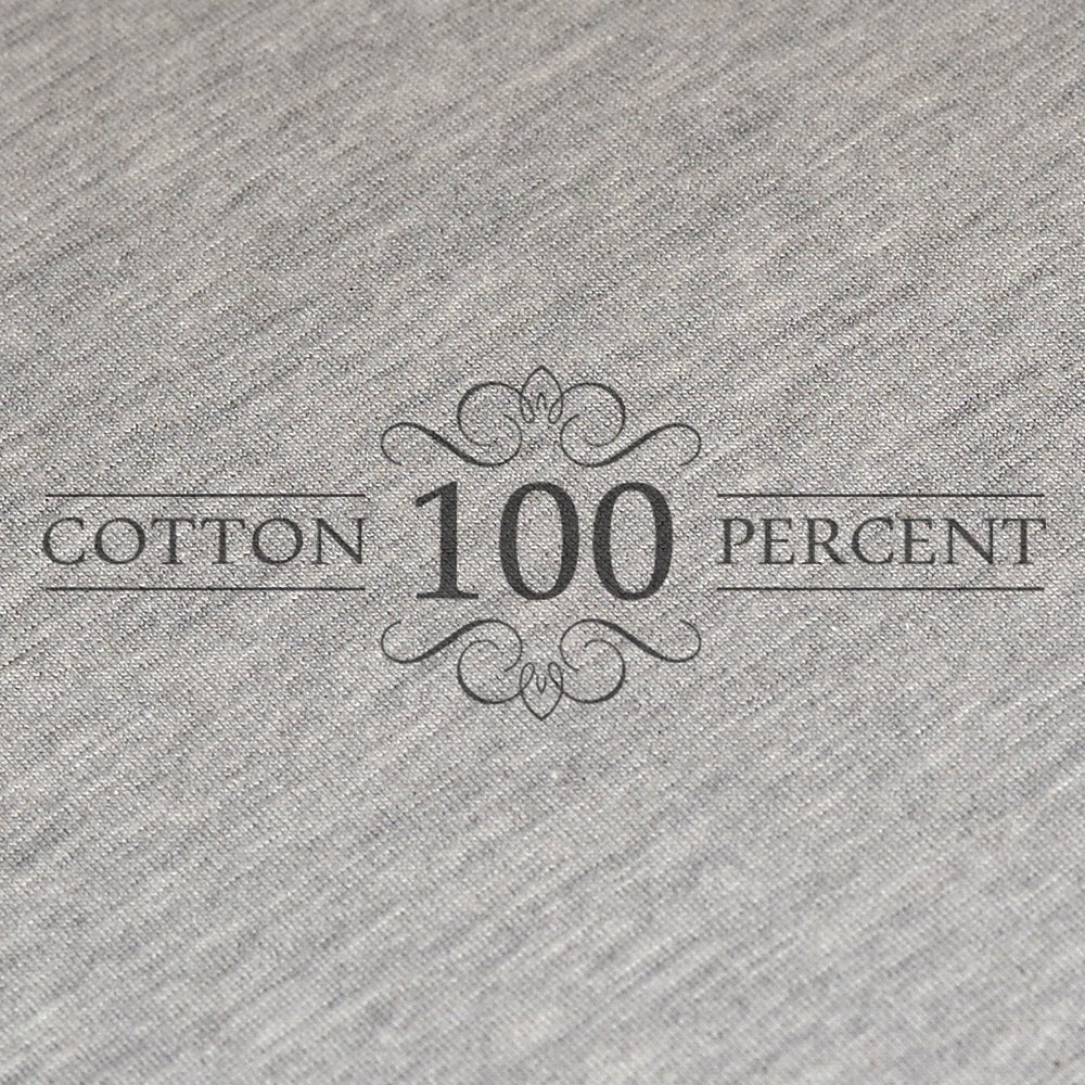 DESTINY CRESCENT BEDDING Full XL 100% Cotton Jersey Knit Sheet Set - Heather Grey, Extra-Soft, Hypoallergenic, 15 Deep Pockets, 4PC