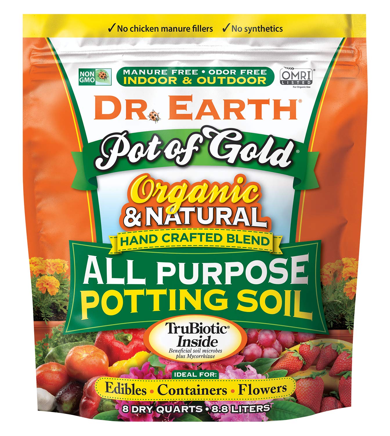 Dr. Earth Pot Of Gold All Purpose Potting Soil 8 Qt