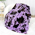 Soft Fleece Blanket Purple Lavender Violet Fuzzy Throw Blanket Decor Stuff Cow Print Blanket For Cow Lovers Girls Women Birthday