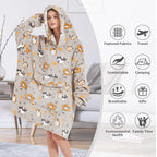 Fiosnow Cat Blanket Hoodies For Women And Men Adult Oversize Wearable Blanket Hoodies For Soft And Warm