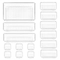 Vtopmart 15 Pcs Clear Plastic Drawer Organizers Set, 4-Size Versatile Bathroom And Vanity Drawer Organizer Trays, Storage Bins F