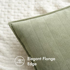 Miulee Pack Of 2 Sage Green Decorative Pillow Covers 22X22 Inch Soft Chenille Luxurious Couch Throw Pillows Farmhouse Cushion Covers Euro Shams With Elegant Design For Sofa Bed Living Room Home Decor