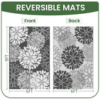 Luxstep Outdoor Rug Waterproof Outdoor Plastic Straw Rug Reversible Patio Rug Mat Outdoor Decor Large Area Mats For Rv, Picnic, Backyard, Deck, Balcony, Porch, Beach, Camping, 6'X 9',Grey