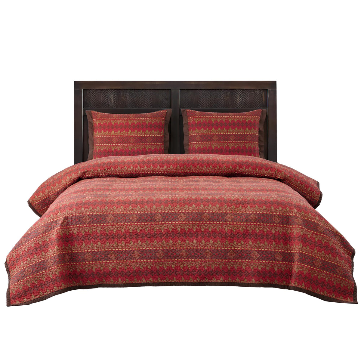 Paseo Road By Hiend Accents Rushmore 3 Piece Quilt Set With Pillow Shams, Super Queen King, Cotton Reversible Luxury Bedding, So