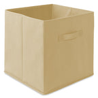 Casafield Set Of 6 Collapsible Fabric Cube Storage Bins, Sandy Beige - 13'' Foldable Cloth Baskets For Shelves, Cubby Organizers