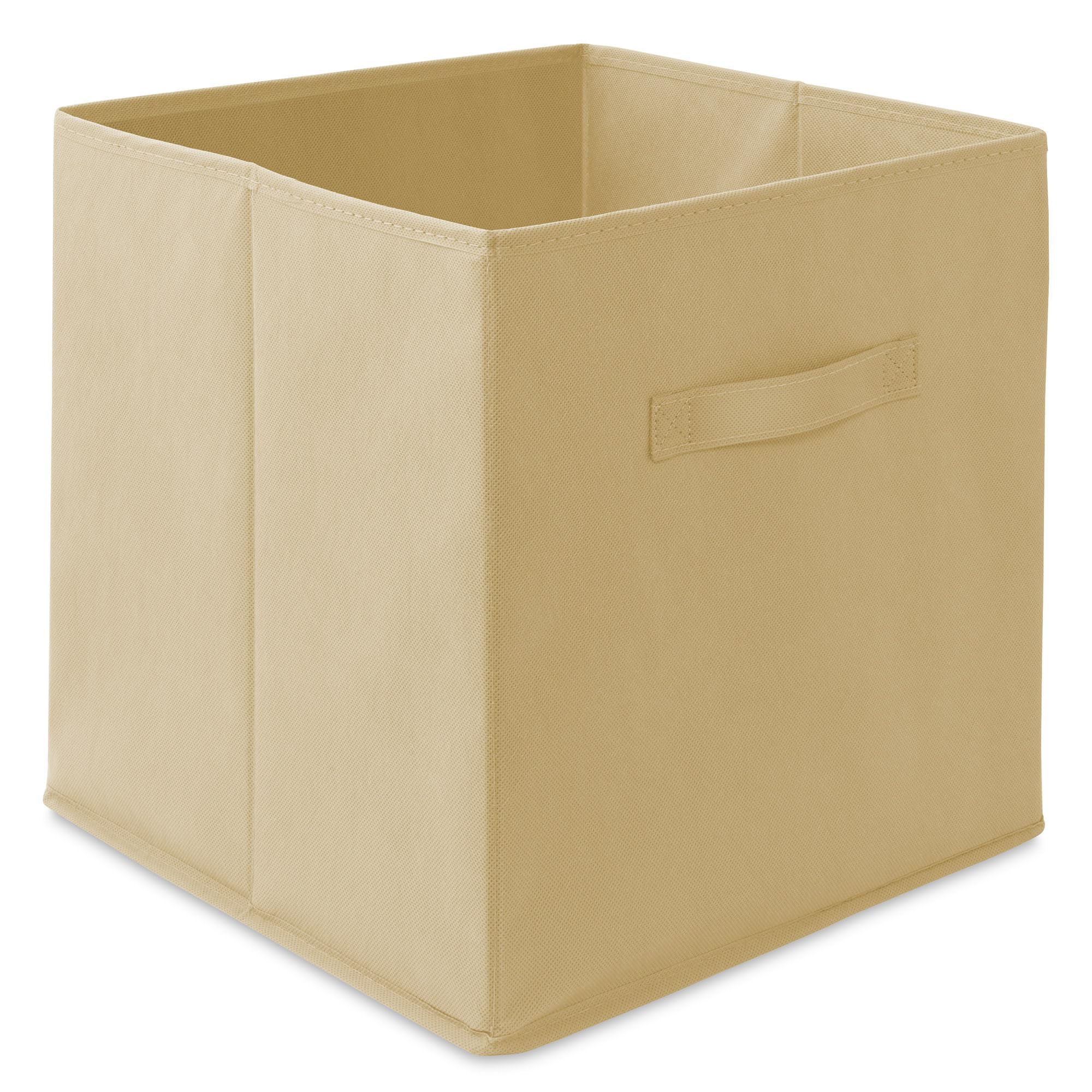 Casafield Set Of 6 Collapsible Fabric Cube Storage Bins, Sandy Beige - 13'' Foldable Cloth Baskets For Shelves, Cubby Organizers