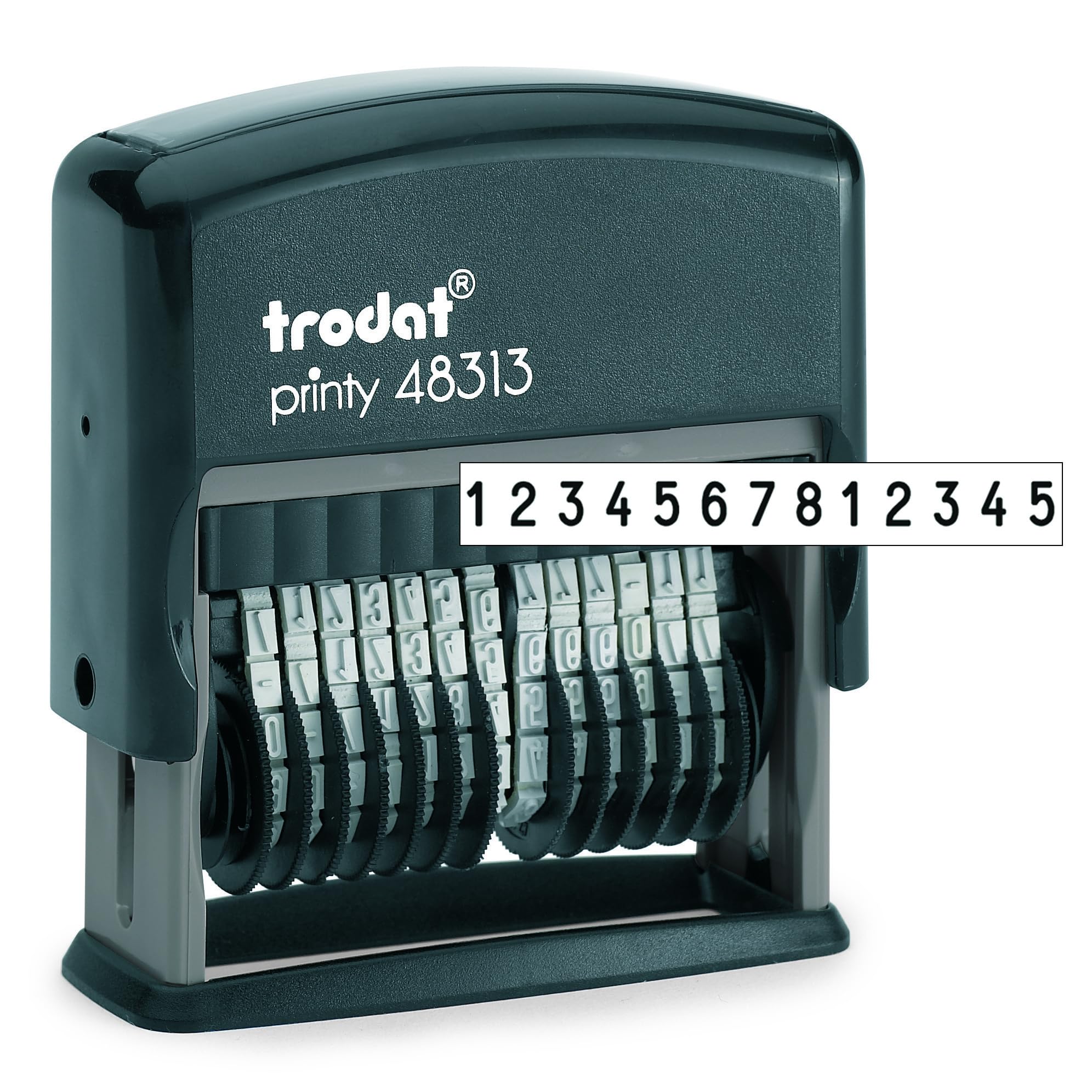 Trodat Printy 48313 Numerals, 13 Characters Font Height, 3.8 Mm, Black
