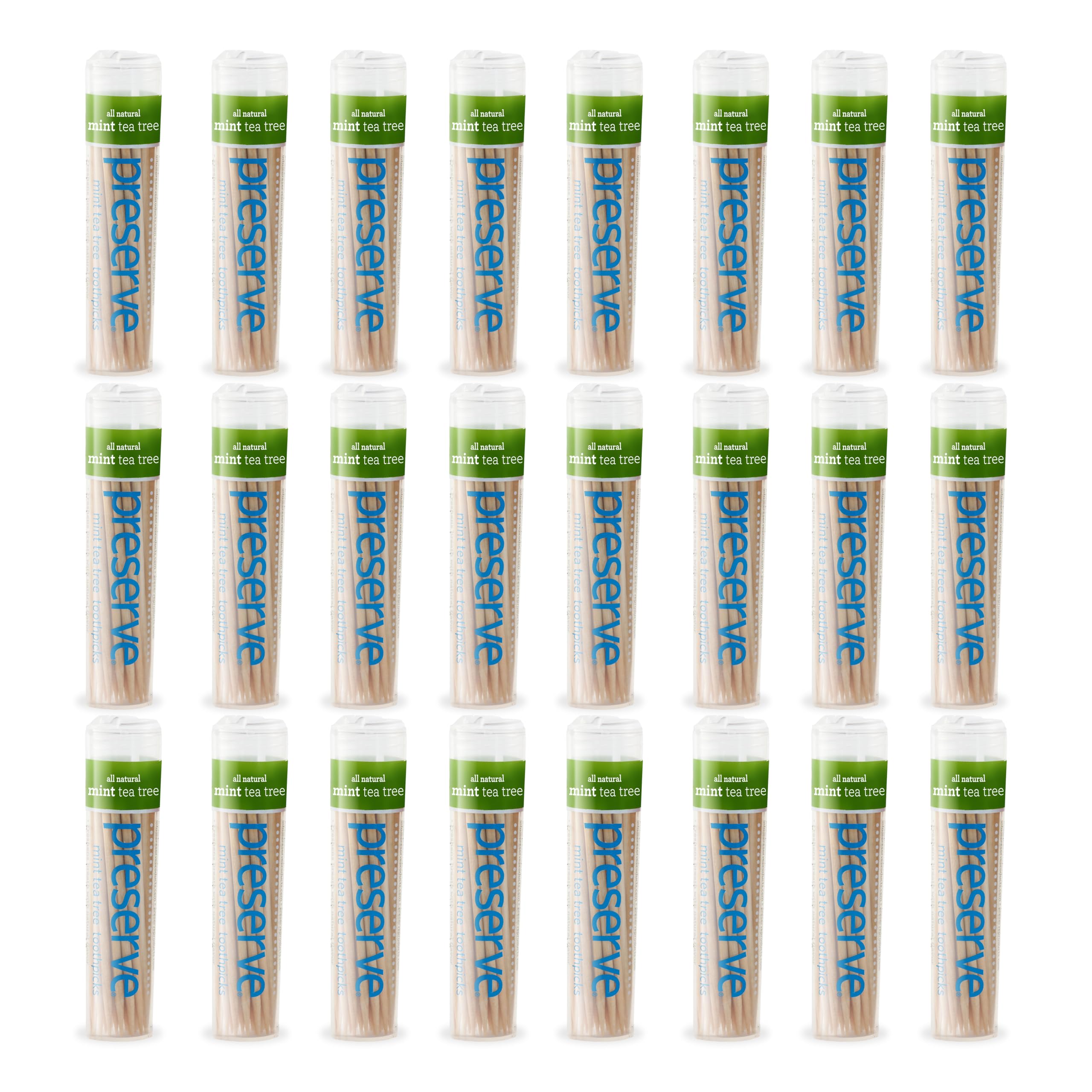 Preserve Toothpicks, Mint Tea Tree, 24 canisters