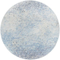 Winslow Wl3 Blue Transitional Rug Round 6' X 6'