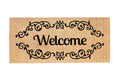 Evergreen Sassafras Welcome Scroll Interchangeable Entrance Doormat | Indoor And Outdoor | 22-Inches X 10-Inches | Non-Slip Back