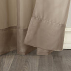 No. 918 25767 Emily Sheer Voile Rod Pocket Curtain Panel, 59'''' X 95'''', Taupe