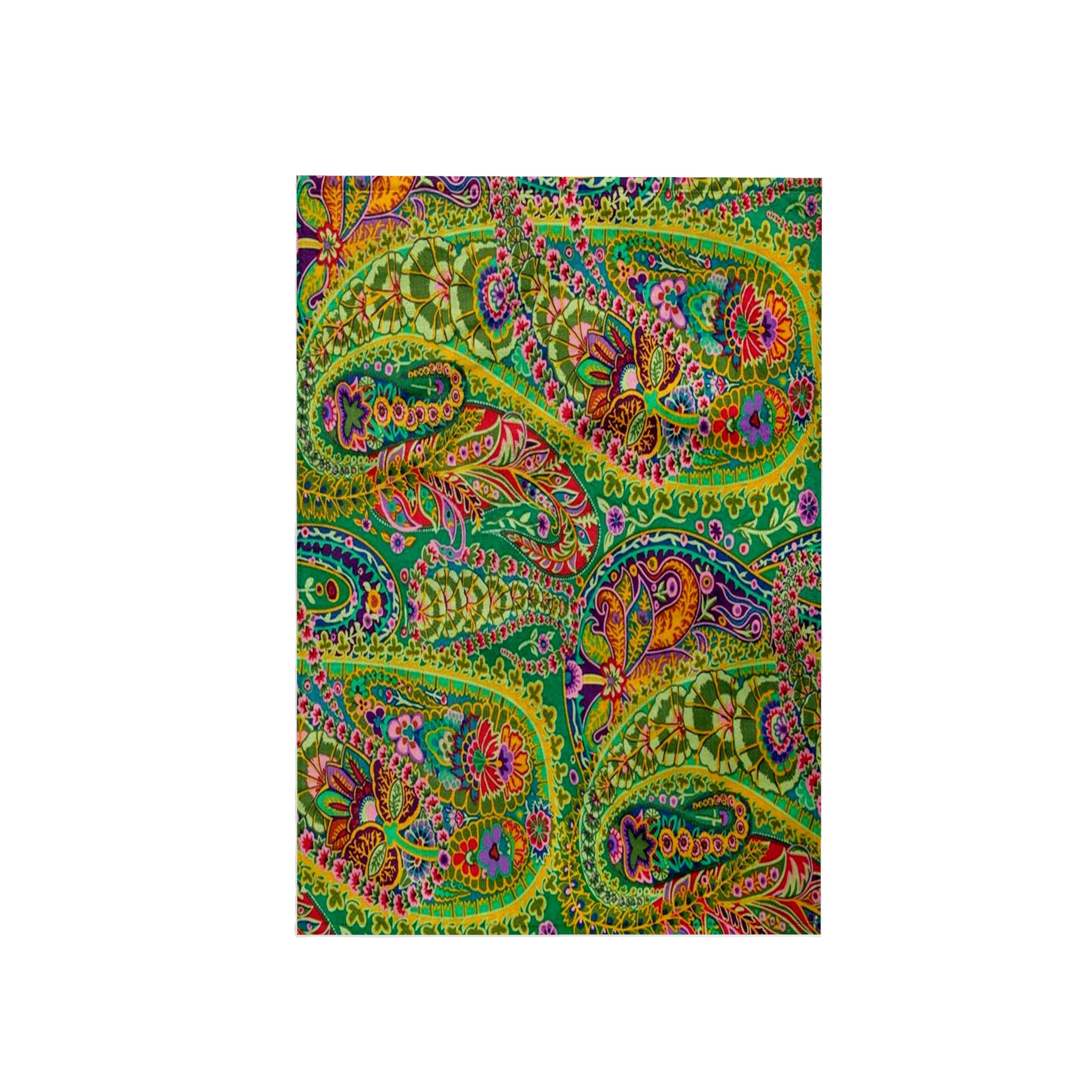 3D Rose Lime Hot Pink Orange n Purple Batik Paisley TWL_60517_1 Towel, 15 x 22