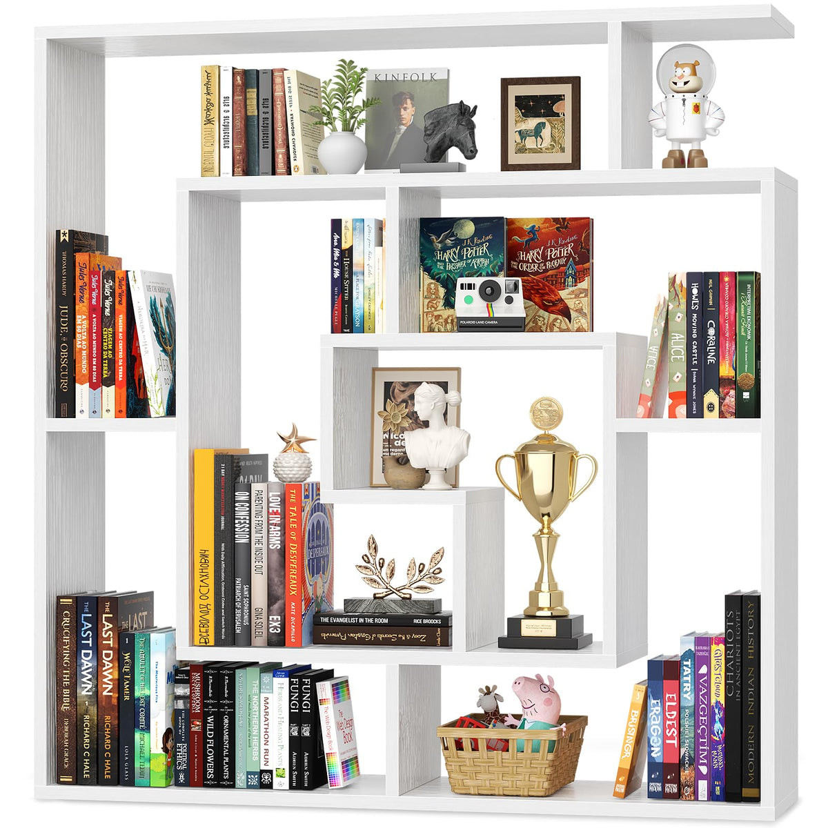 Geometric Wall Mounted Shelf, Freestanding Display Shelves for Collectibles