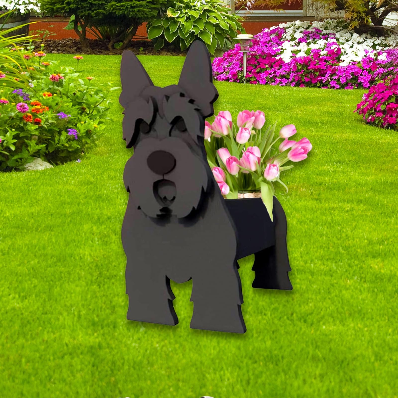 Strolfay Scottish Terrier Dog Planter Plant Pots,Cute Dog Flower Planter,Gifts For Pet Lovers,Unique Animal Plant Pots,Office,In