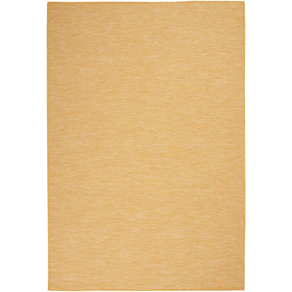 Nourison Positano Indoor/Outdoor Yellow 4' X 6' Area Rug, Easy Cleaning, Non Shedding, Bed Room, Living Room, Dining Room, Backy
