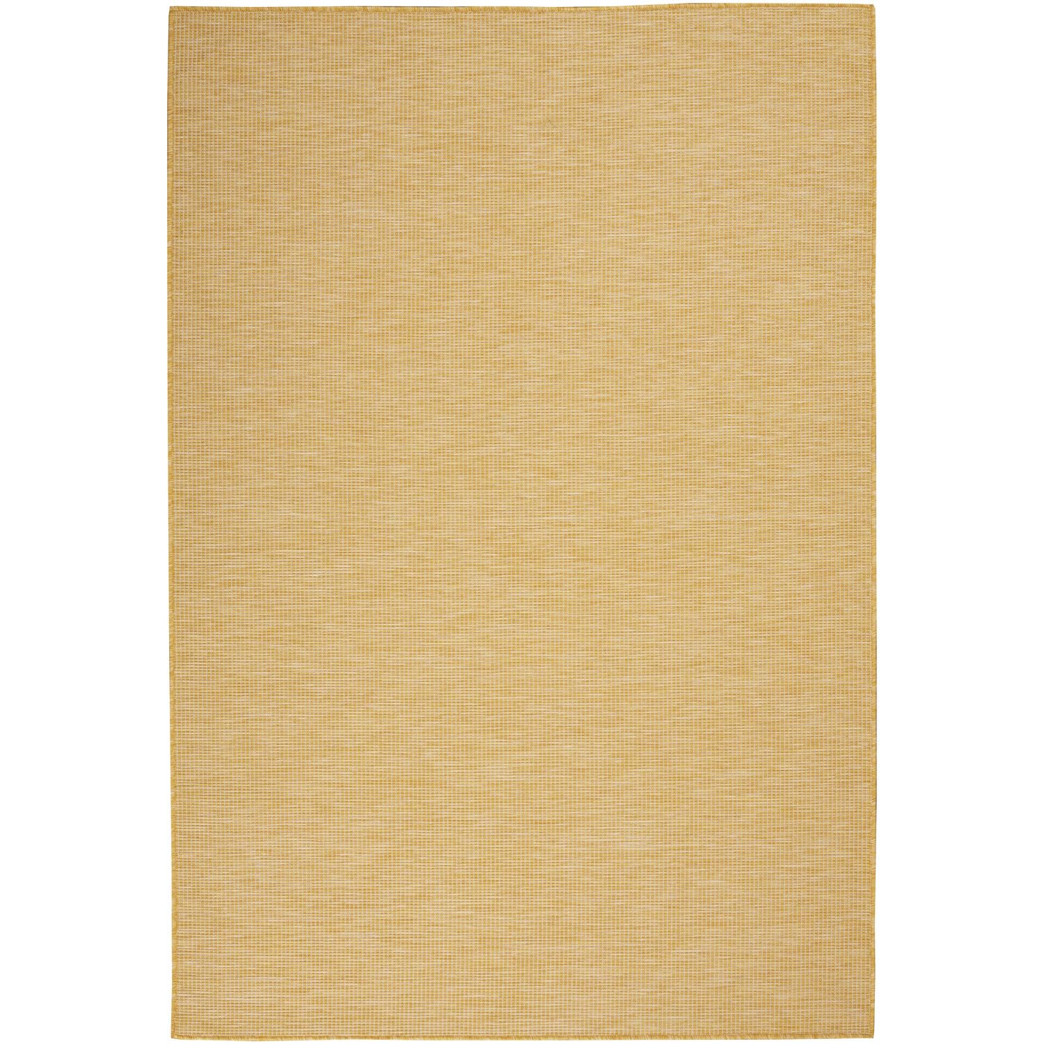 Nourison Positano Indoor/Outdoor Yellow 4' X 6' Area Rug, Easy Cleaning, Non Shedding, Bed Room, Living Room, Dining Room, Backy