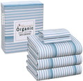 Ruvanti 100% Organic Cotton Sheets - Split King Sheet Set For Adjustable Bed - Certified For Gots - Breathable & Comfortable - S