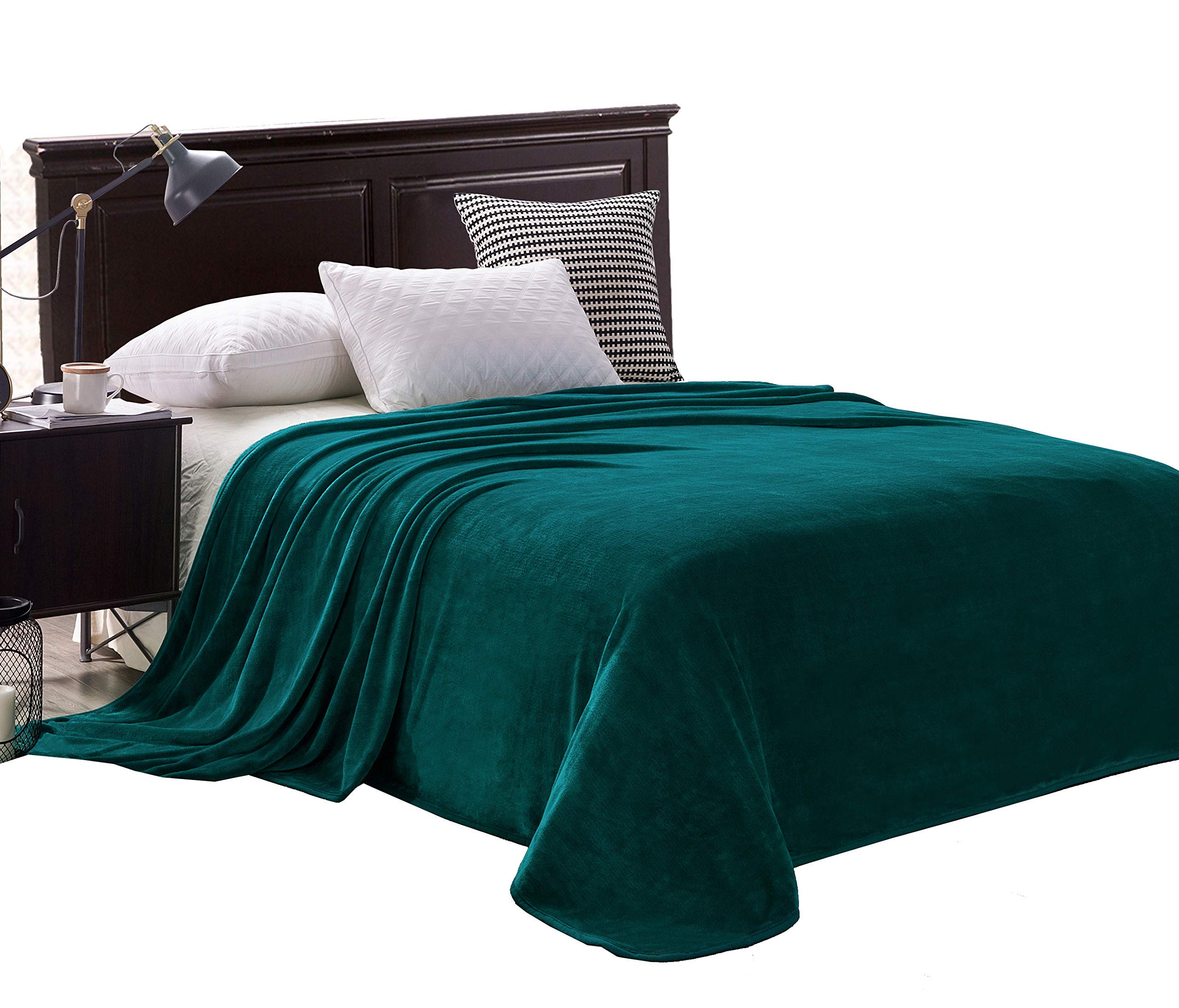 Exclusivo Mezcla Fleece Blanket Queen Size For Bed, Super Soft And Warm, All Season Use, Cozy, Plush, Lightweight, 90X90 Inches,