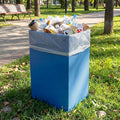 Patelai 4 Pack 13 Gallon Disposable Trash Cans for Parties Events, Blue