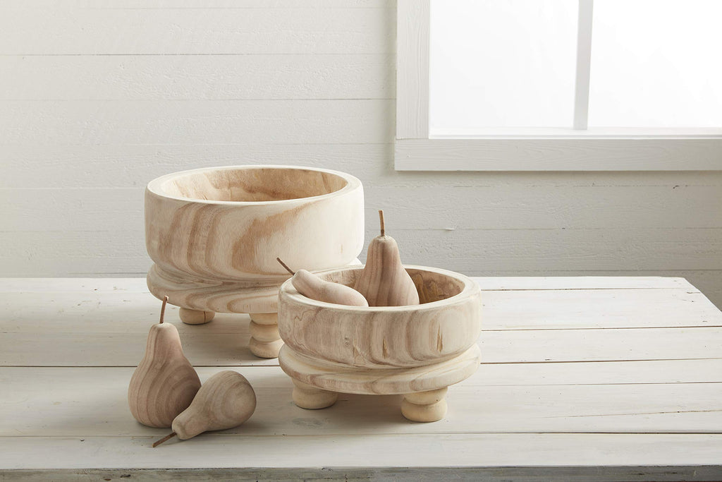 Mud Pie Paulownia Fotted Bowl