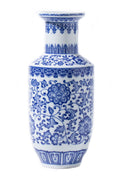GaLouRo Blue and White Vase, Blue Vase, Chinoiserie Vase, Ginger Jar Vase for Home Decor, Porcelain Decor,10 H
