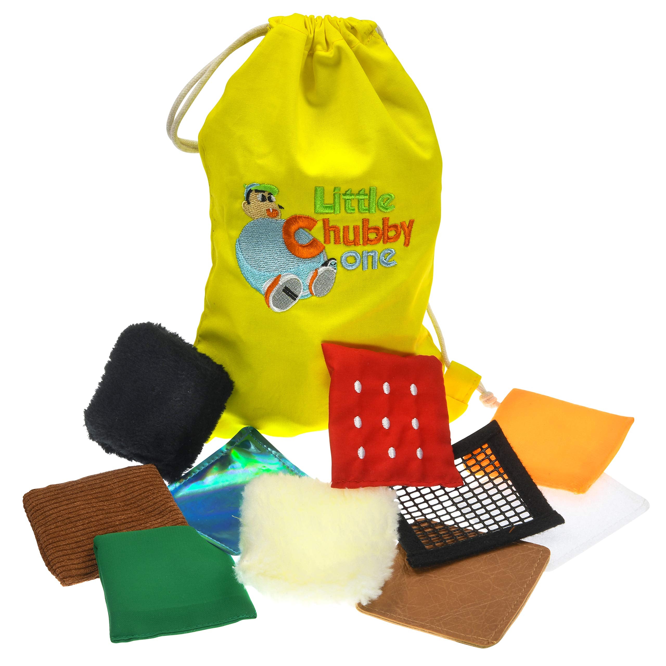 Little Chubby One Sensory Textured Squares - Mini Pillows And Patches - Set Of 20 Different Covered Squares Promotes Sensory Lea