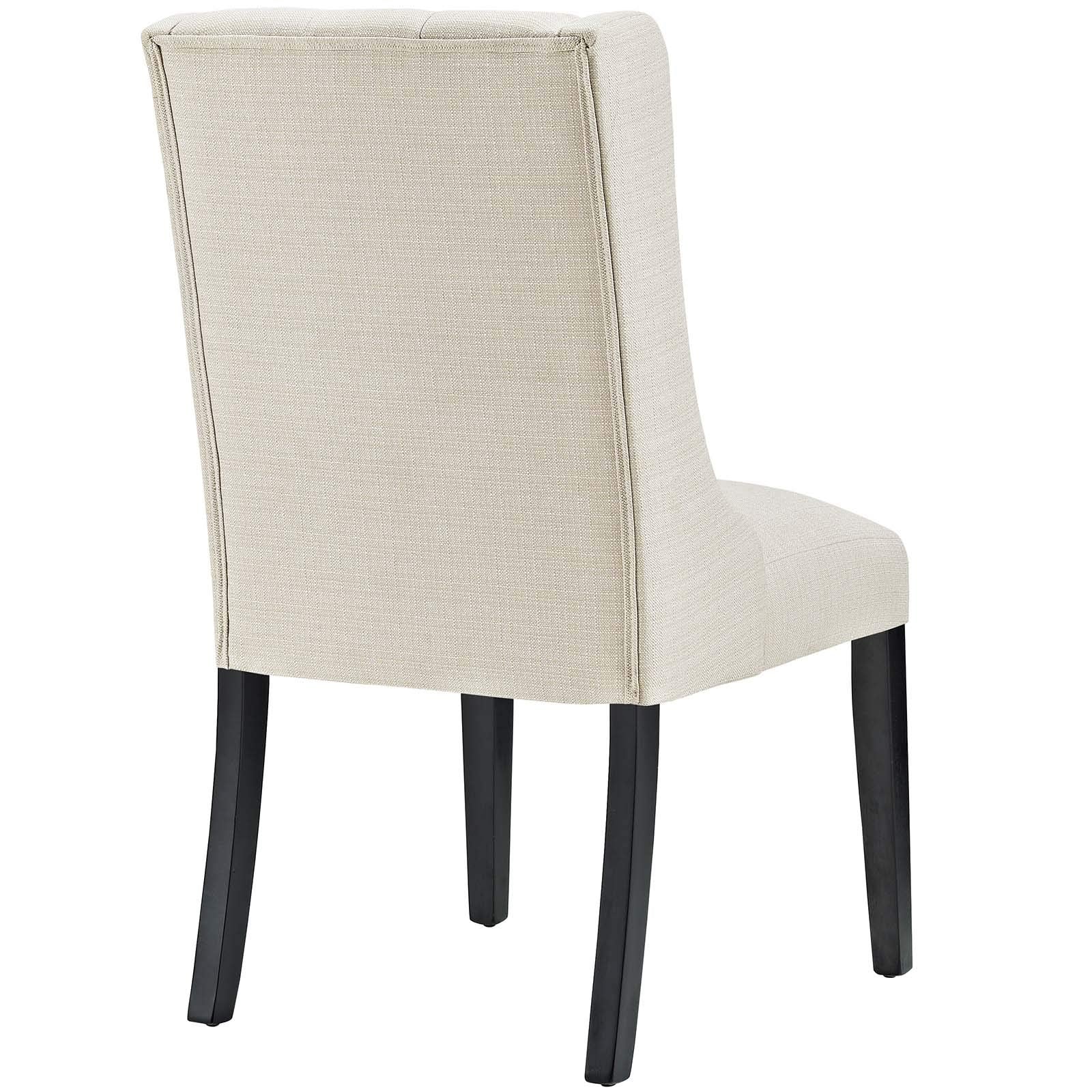 Modway Baronet Modern Tufted Upholstered Fabric Parsons Two Kitchen And Dining Room Chairs In Beige