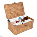 MAOUDA Medicine Basket, Medicine Basket Organizer, Wicker Basket with Lid