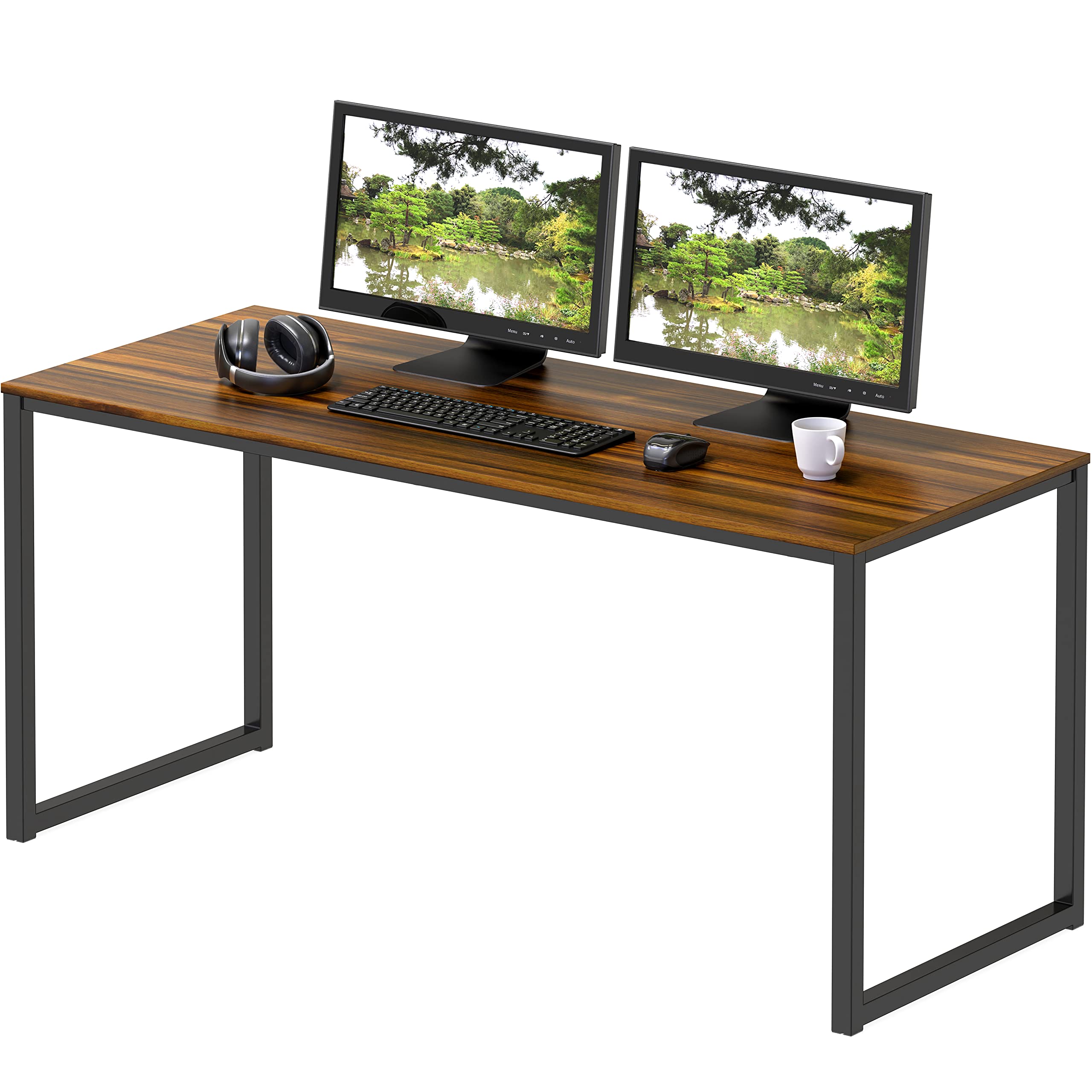 SHW Home Office 48-Inch Computer Desk, 24'' Deep, Walnut