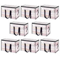 8 Pack Extra Large Heavy Duty Moving Bags, Clear Storage Bins with Lids, Reinforced Handles & HeavyDuty Zippers Moving Boxes St