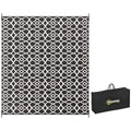 Outsunny Reversible Outdoor Rug, 9 x 18 Waterproof Plastic Straw Floor Mat, Portable RV Camping Carpet, Large Floor Mat for Ba