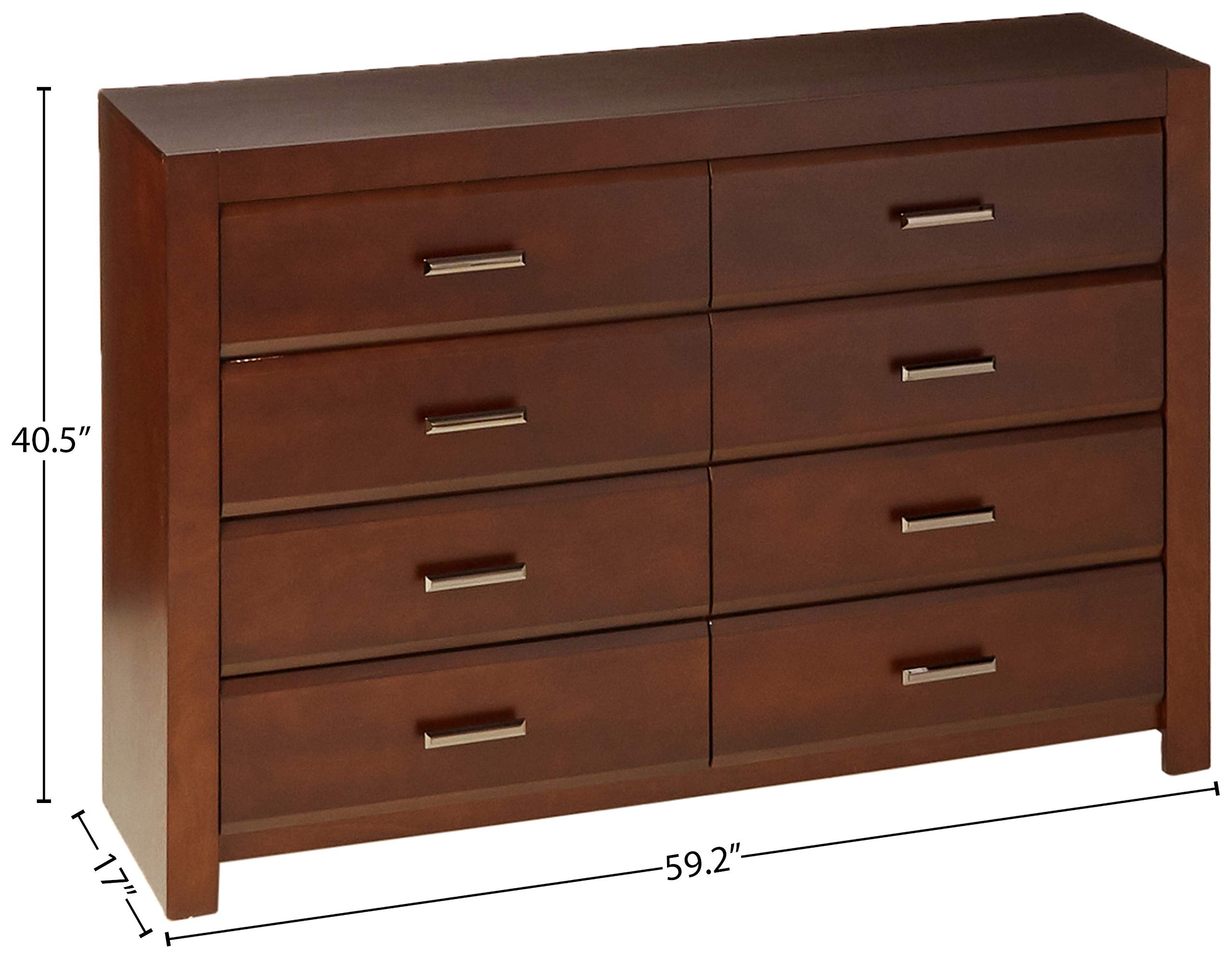 Acme Oberreit Wood 8-Drawers Bedroom Dresser In Walnut